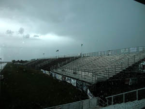 Empty grandstands