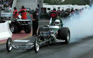Lorne Janzen Top Dragster burning out