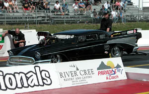 Wade Sjostrom '57 Chevy Pro Mod staging