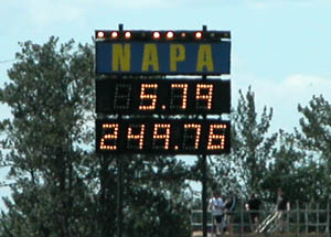 Ken Webster scoreboard: 5.79 - 249.76 mph