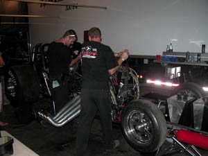 Tim Nemeth Nitro Funny Car pit area