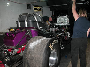 Nitro Funny Car pit area