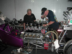 Nitro Funny Car pit area