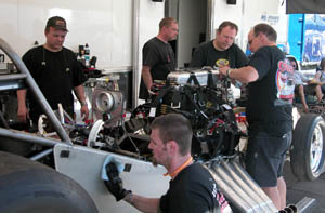 Tim Nemeth Nitro Funny Car pit area