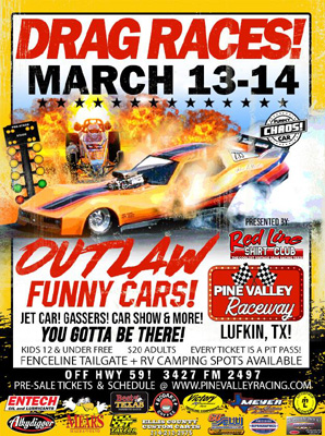Event Flyer Lufkin, TX Funny Car Chaos